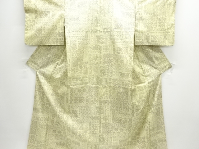 JAPANESE KIMONO / OSHIMA TSUMUGI / FLOWER CREST